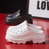 Outdoor Beach Slippers Garden Shoes Soft Thick Bottom Clogs Sandals Women Summer High Heels Shoes Fashion Hole Shoes