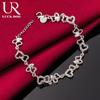 925 Sterling Silver Heart-shaped AAA Zircon Bracelet Fashionable Wedding Jewelry
