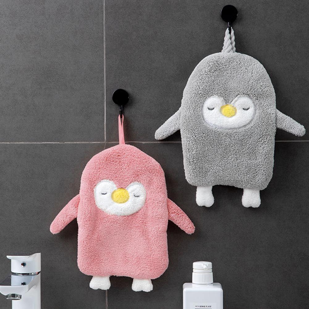 1PCS Cartoon Penguin Cleaning Hand Towel