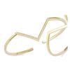 [M6181] - White Gold 'Goddess' Gold Plated Bracelet - 31x22 Mm
