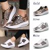 Women's Ladies Wedges Sneakers Sequins Shake Shoes Fashion Girls Sport Shoe