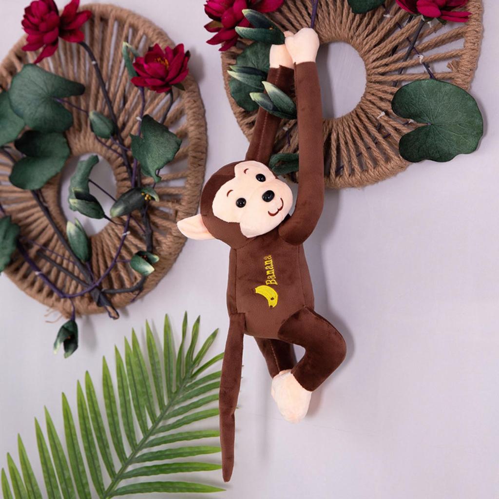 Novelty Kids Long-Armed Monkey Shaped Long Arm Tail Soft Plush Toy Curtain Pendant Home Decor Birthday Gift Children Toy