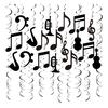 Music Note Hanging Swirls Decorations Musical Foil Whirl Cutout Spiral Ceiling Decoration for Music Theme Party Wedding Baby Shower Birthday Supplies