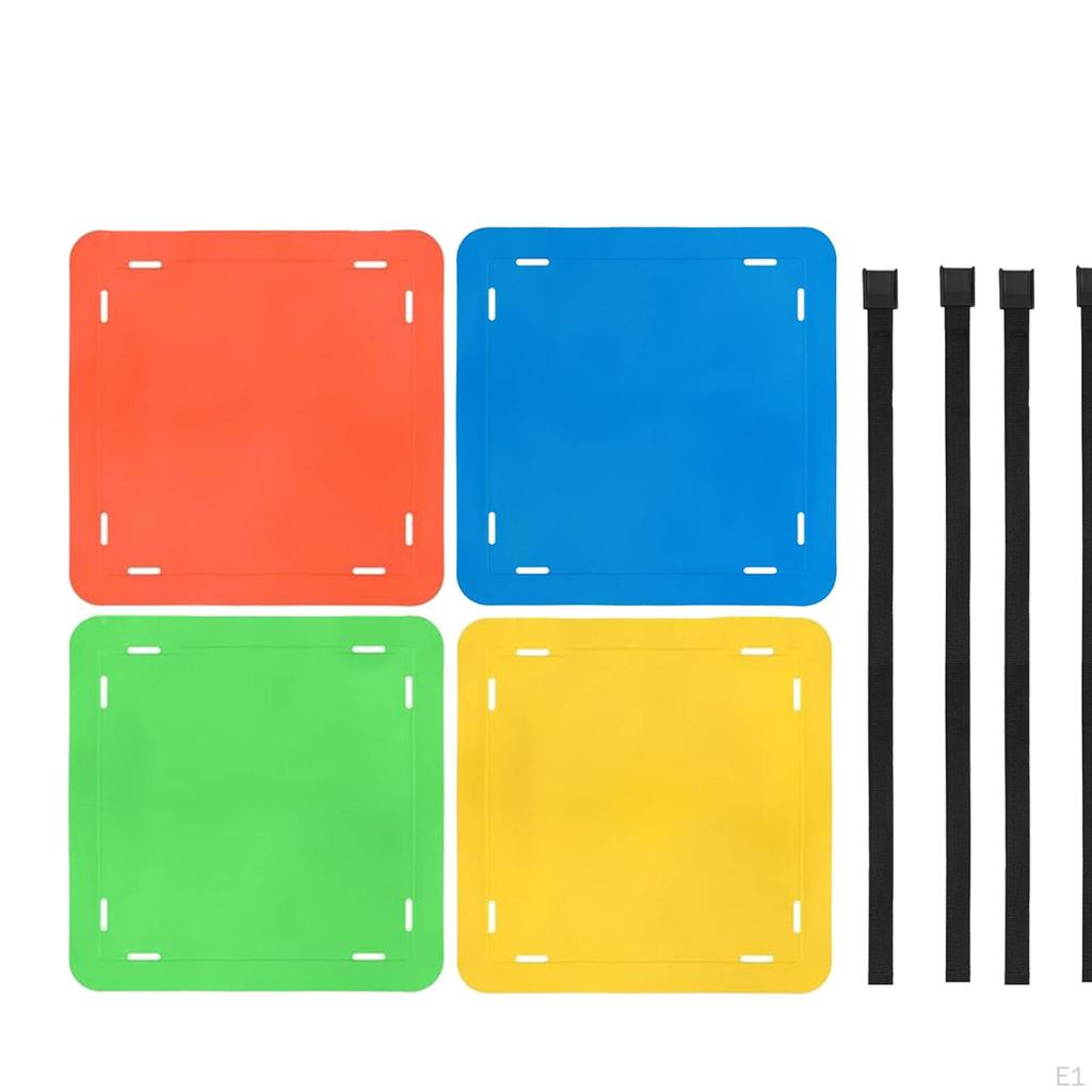 4x Soccer Targets for Goals Training with Adjustable Long Straps Improving Accuracy Target