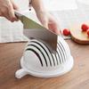 Fruit Vegetable Salad Cutting Bowl Practical Multifunctional Salad Cutter Drain Fruit Bowls Kitchen Accessories Gadgets