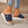 Fashion Women High Heels Thick Bottom Casual Shoes Summer Wedges Sandals Women Platform Open Toe Slippers Outdoor Casual Comfort Slides