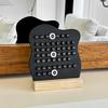 Wood Perpetual Calendar Desktop Acrylic Calendar Stand Week Month Day Display Desk Decor for Home Office Shop Bar