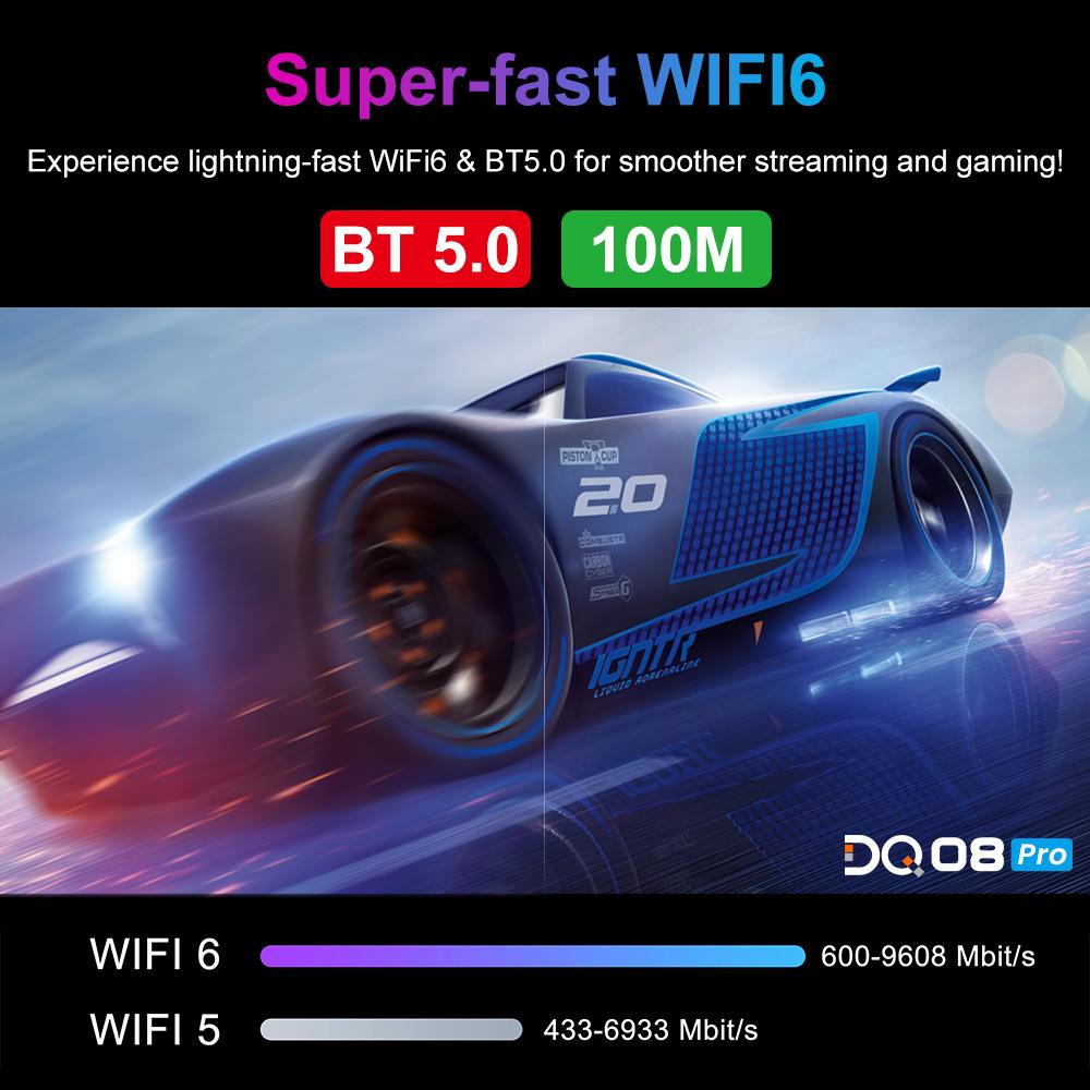 DQ08 Pro RGB Smart TV Box Android 13 RK3528 Quad Core Support 8K Video HDR10+ Dual Wifi6 BT5.0 Set Top Box
