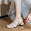 Fashion 2024 Summer New Women's Sandals Roman Style Fashion Design Party and Work Wear Ladies Casual Shoes High Heel Large Size 41-43