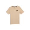 Ess Tee Logo Print Straight Casual Round Neck Short Sleeve T-Shirt Men Tops Beige-Brown 671260-21