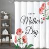 Happy Mother's Day Floral Shower Curtain, Bathroom Decorative Shower Curtain, Waterproof Shower Curtain with Hooks