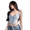 Korean Vest Sexy Short Inner Wear Outer Wear Design Butterfly Backless