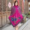 Lijiang Ethnic Style Double-Sided Phoenix Jacquard Cashmere Shawl and Scarf for Women