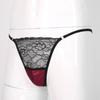Sexy Men Sissy Sheer Lace Underwear Thong Crossdress T-back Brief Panties
