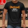 Retired Definition Men T-Shirt Printed Funny Retirement Gift Regular Fit Tee Top