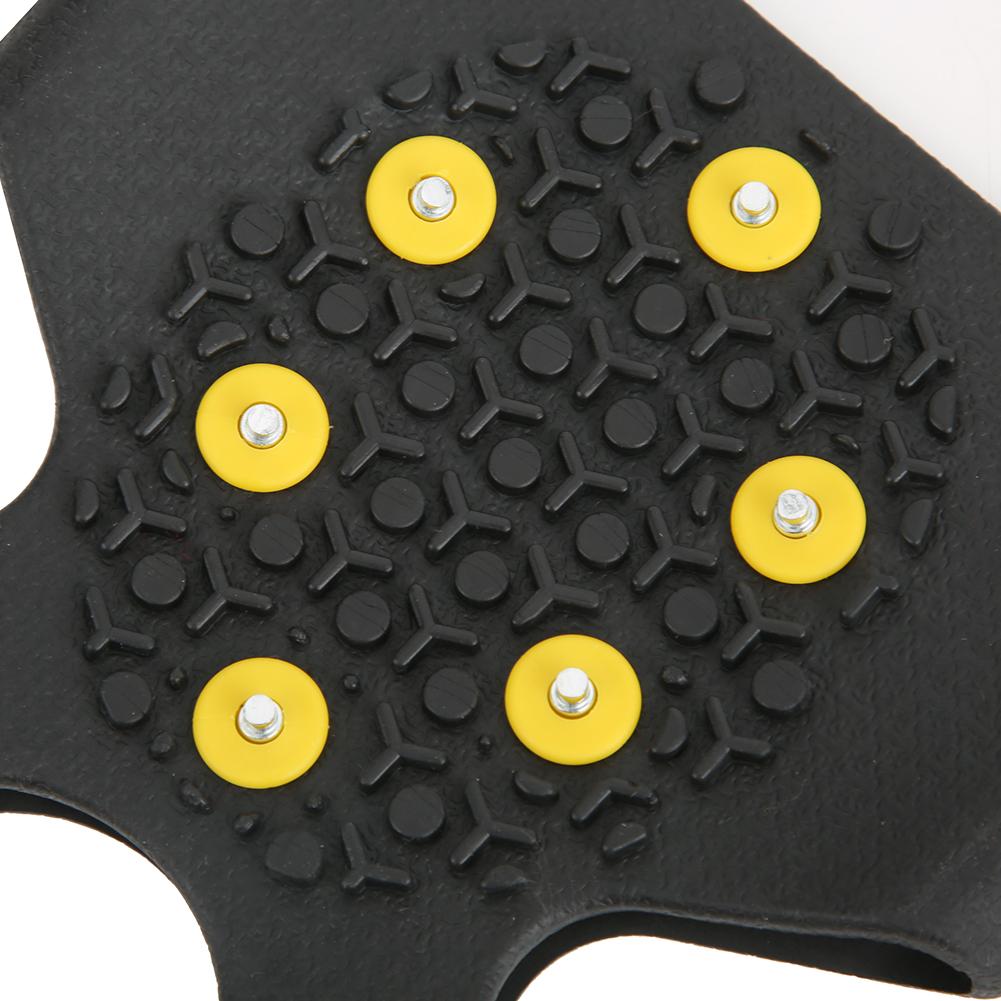 A Pair 10 Teeth Anti Skid Ice Cleat Shoe Cover Grips Spikes Climbing Crampons for Outdoor Hiking