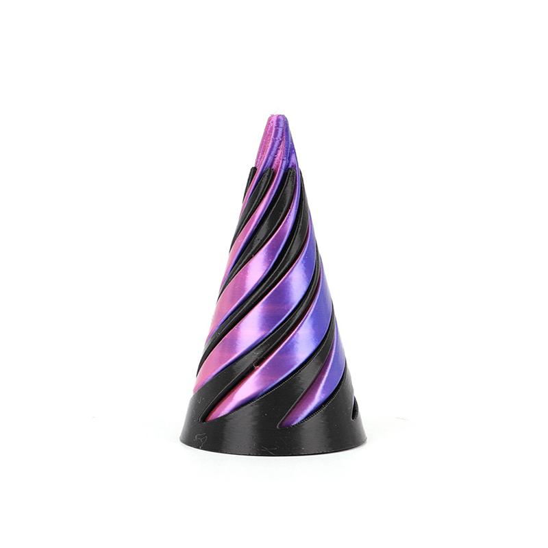 3D Printed Spiral Cone Toy Impossible Pyramid Passthrough Sculpture Pass Through Pyramid Fidget Mini Vortex Thread Illusion