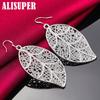 925 Sterling Silver Fashion Leaf Earrings Jewelry