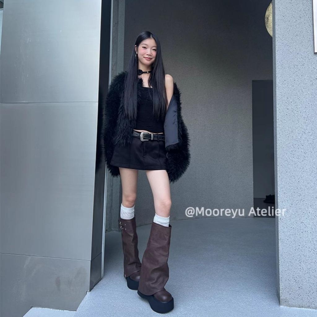 But Knee Boots, Small Pants, Muffin Bottom Knight Boots, Women's Fashion Thick-soled Heightening Boots 2025 New Models