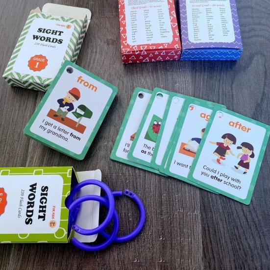 1 Set Sights Words Flash Cards Alphabet ABC English Words Spelling Preschool Learning