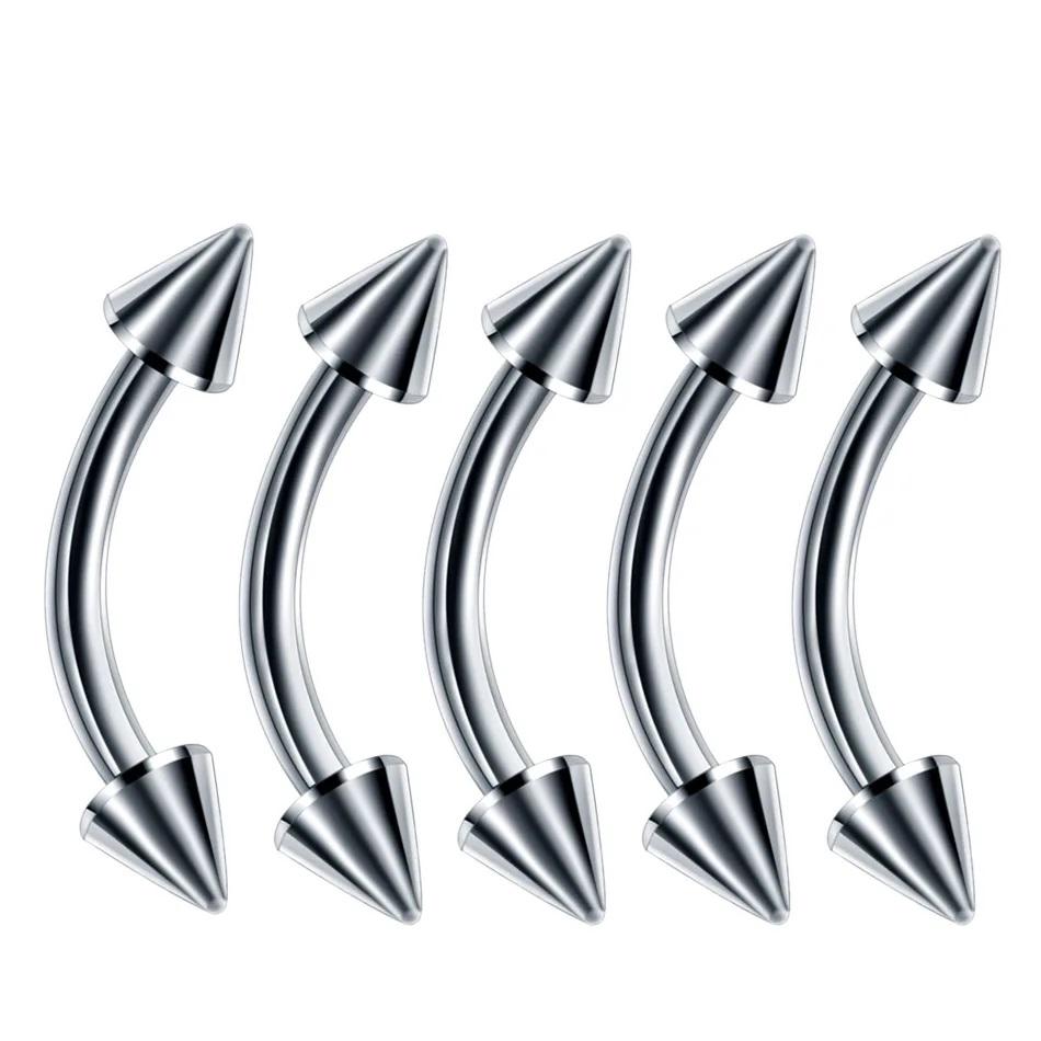 Body Piercing Zircon 14G Stainless Steel Nose Ear Belly Lip Tongue Ring Captive Bead Eyebrow Bar Piercing Lot Zircon for Sexy