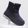 Men's Winter Warm Snow Boots Non-Slip Water Resistant Ankle Booties Shoes With Zipper Faux Fur Lining Outdoor Sport Hiking Walking Short Boots for Men