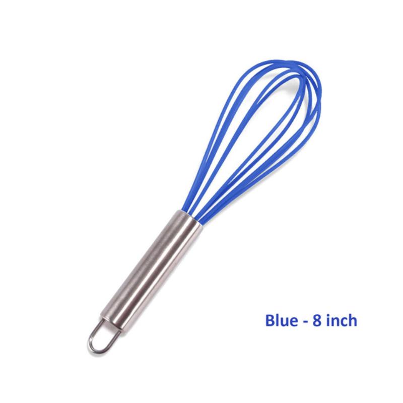 1PC Manual Egg Beater High Quality Stainless Steel Silicone Balloon Whisk Cream Mixer Milk Shake Mixing Stiring Tools 8/10/12 Inch