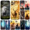 Deer Hunting Phone Case for Iphone 5 5s 2020se 6 6s 7 8 Plus X 10 XR XS 11 12 13 Mini Pro MAX Black Tpu Back Cover