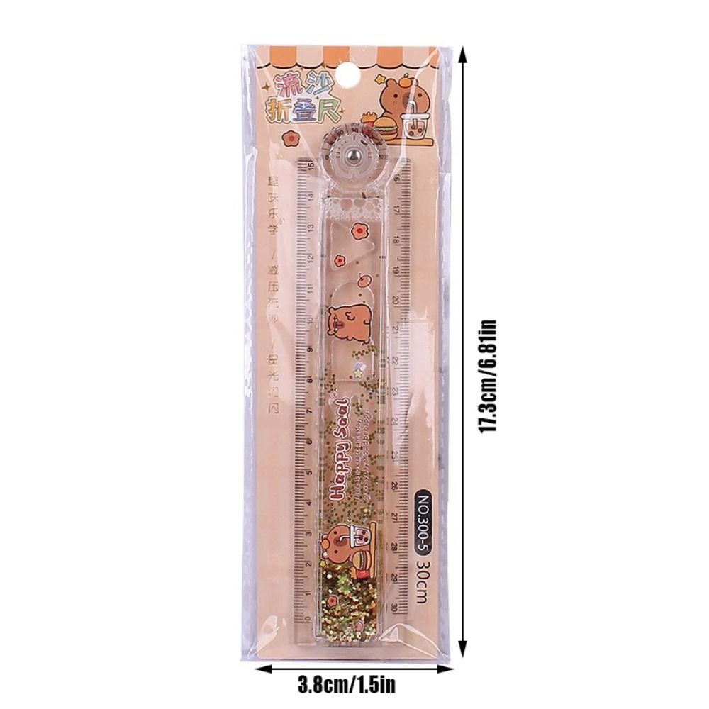 Multifunctional Capybara Folding Ruler 30CM Measuring Ruler High Quality Straight Ruler Boys/Girls