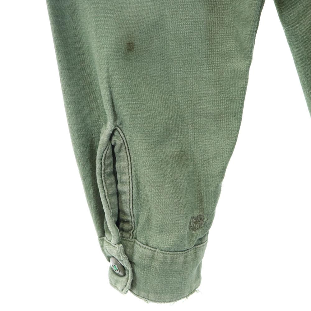 Винтажная военная рубашка с длинным рукавом цвета хаки армии США, мужская, б/у