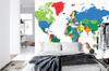 Photomural World Map Washable Fleece 520x318