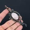 Dainty Rose Quartz Gemstone Handmade Pure Copper Wire Wrap Jewelry Pendant For Wedding Gift