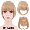 Fringe Bangs Synthetic Hair Extensions Clip In Bangs 6 Inch Short Straight Hairpiece Front Neat Bang Two Side Blonde