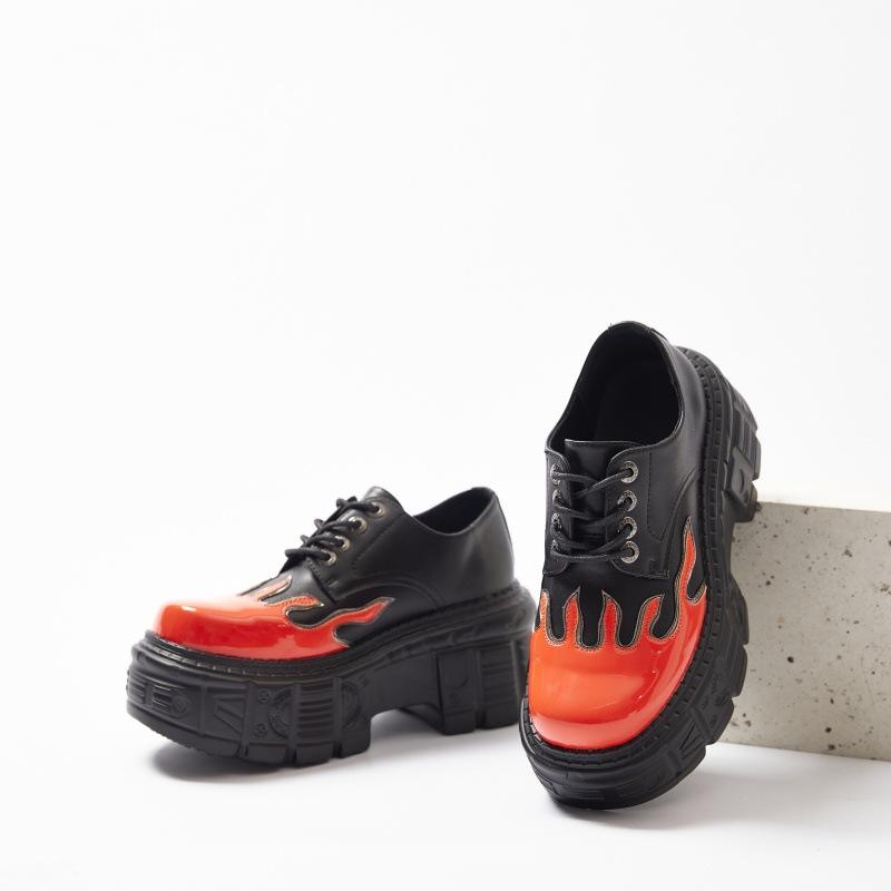 New Punk Style Platform Shoes Unisex Chunky Sole Lace Up Tank Shoes Gothic Rock Fashion