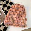 New Women's Autumn and Winter Outdoor Knitted Hats Warm Big Head Circumference Cold-proof Wild