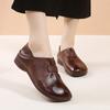 Handmade Leather Flat Shoes Woman Butterfly -Knot Loafers For Women Soft Slip -On Shoes Retro Ethnic Sole Summer Walking Shoes