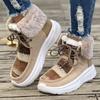 Foreign Trade Explosion Women's Cotton Shoes Autumn and Winter New Large Size Round Head Thick Sole Velvet Sewn Shoes Snow Boots