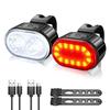 Bike Light Set USB Charging Mountain Helmet Road Bike Headlight Tail Light Set