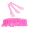 100pcs Cosmetic Apply Spatula Disposable Makeup Face Mud Mask Mixing Spoon Pink Translucency