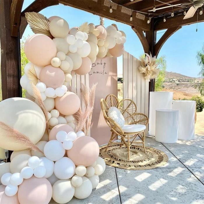 Party Decoration Kit with 99 Apricot Balloons and Accessories - Elegance and Chic