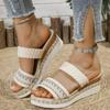 Women's Sandals Women Heels Sandals Summer 2025 Shoes Woman Wedges Chaussures Femme Block Heeled Slippers Summer Footwear Female