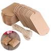 10Pcs Kraft Vintage Boxes Brown Shabby Rustic Wrapping Candy Boxes with Rope Wedding Favor Pack