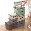 Foldable Fabric Storage Box Set, Stackable & Dustproof, with Lid - 2 Pieces.