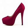 Women High Heels Pumps 14cm Round Toe Stilettos Talon Femme Sexy Ladies Red Wedding Shoes Black Platform Heels Big Size 44