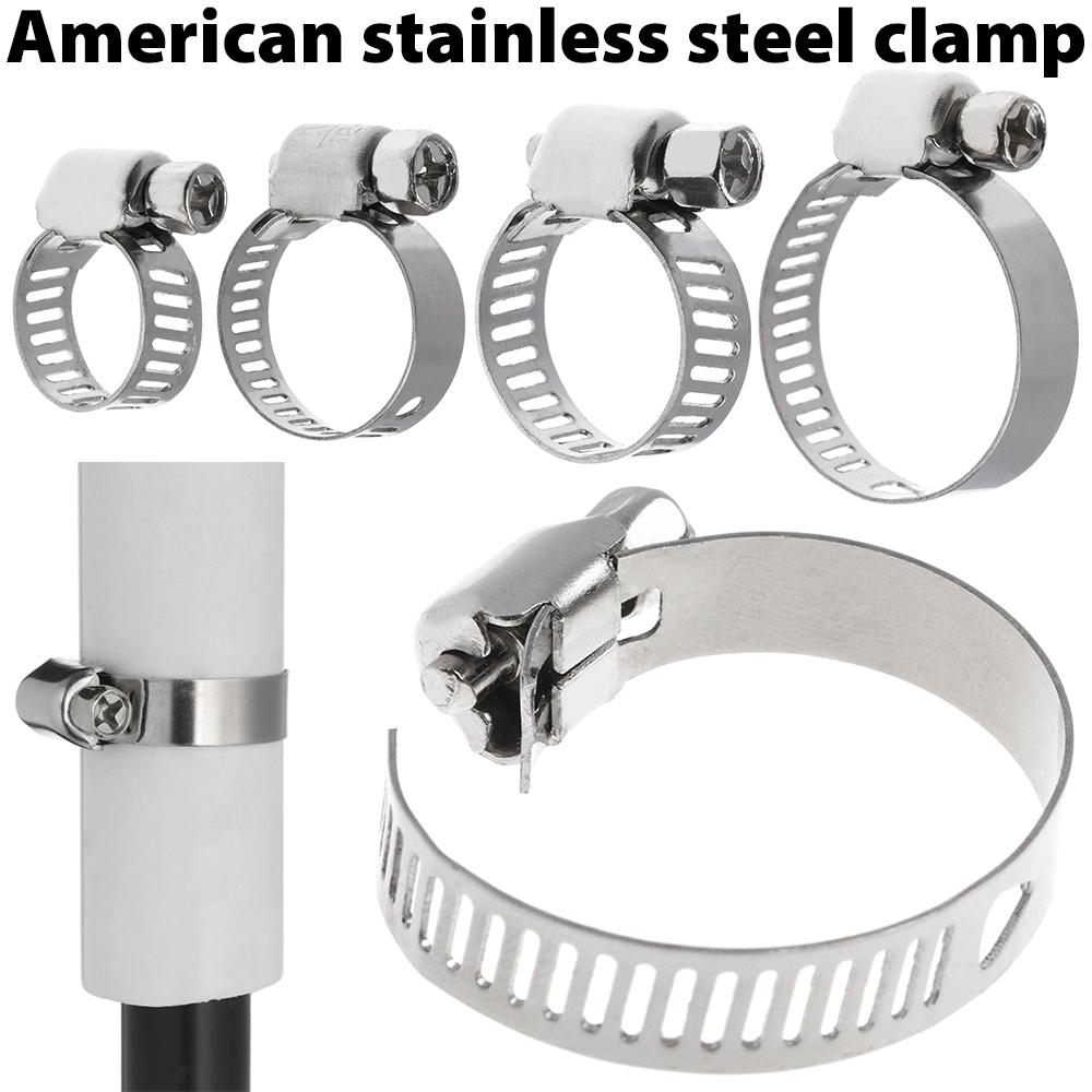 10 Pcs Welding Useful Repair Tool Exhaust Hardware Pipe Clip T Bolt Stainless Steel Hose Clamps