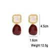 New Vintage Red Love Heart Earrings For Women Trendy Charm Dangle Drop Earrings Female Exquisite Fashion Jewelry Christmas Gifts