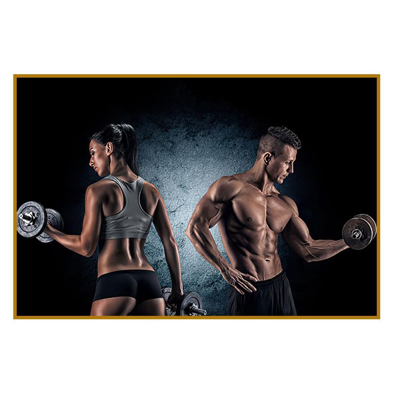 Modern Gym Fitness Canvas Painting Bodybuilding Character Wall Art Poster Sexy Men Women Muscle Wall Picture Mural Cuadros