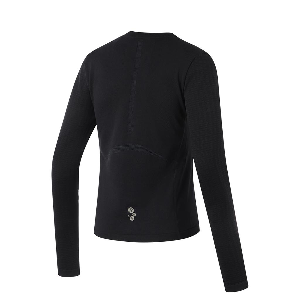 Li-Ning Comfortable Slim Fit Long Sleeve Running T-Shirt Women Tops Black ATLU048-1