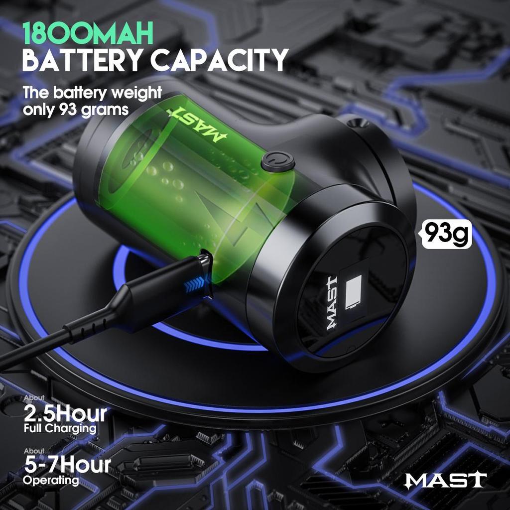 Wireless Tattoo Pen Machine with 2.6-4.0mm Strokes Changeable | Mast Flip Pro