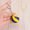 Sports Keychain Set: Basketball, Football, Volleyball - Unique Chain Rings & Personalized Luggage Accessories for Fans